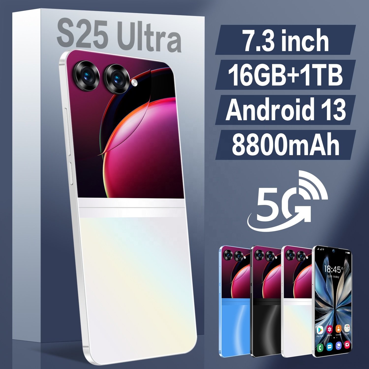European High quality S25 Ultra 5G Smartphone 16GB+1TB Android 13 Mobilephone 7.3inch Dual SIM Card Unlocked Cellphone